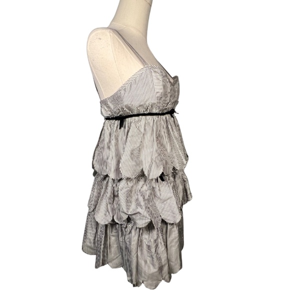 Marc By Marc Jacobs Womens Silk Striped Print Tiered Dress (2) - Picture 11 of 11